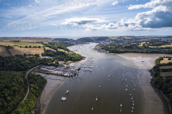 Noss Creek on Dart Marina from a drone, Premier Marinas, River Dart