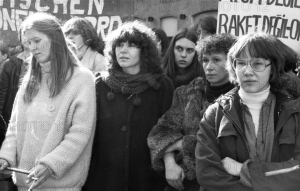 Equal pay was one of the main demands of woman at the International Women's Day demonstration in Düsseldorf, Germany on 08.03.1980