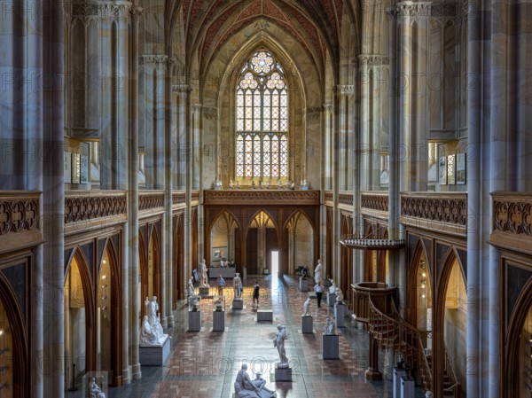 Interior photograph, Friedrichswerder Church, permanent exhibition 19th century Sculpture, Berlin, Germany, Europe