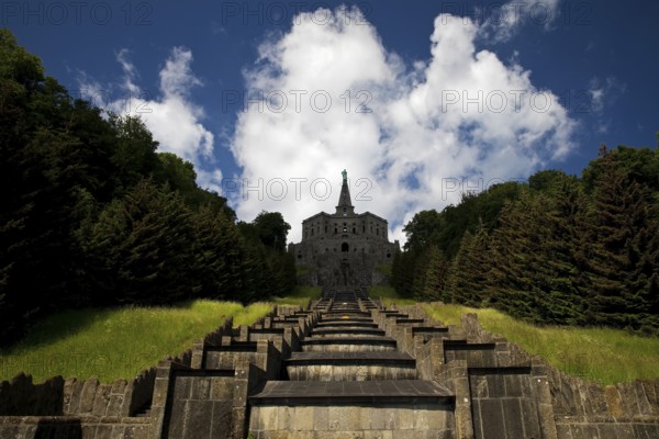 Bergpark Wilhelmshöhe, Hercules Building with the Great Cascades, UNESCO World Heritage Site, Kassel, Hesse, Germany, Europe
