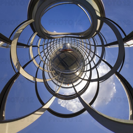 Reichstag dome in the display form Small Planet, Berlin, Germany, Europe