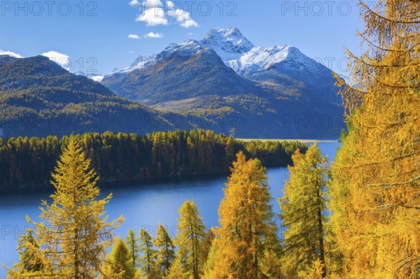 Silsersee, Piz da la Margna, 3158 m, Upper Engadine, Grisons, Switzerland, Europe