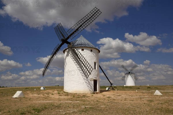 Windmills, Campo de Criptana, Province of Ciudad Real, Castilla-La Mancha, Spain, Europe