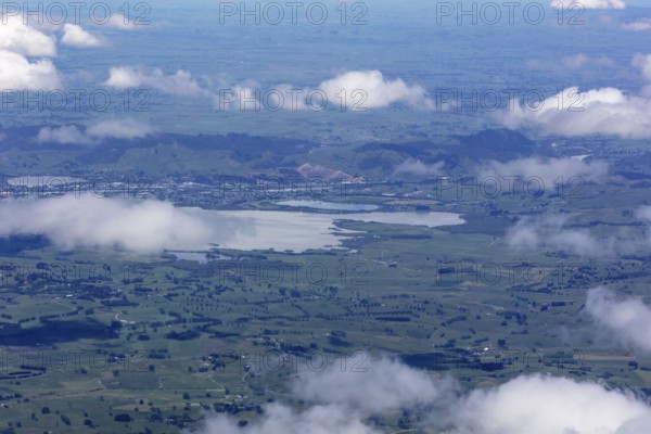 Flug von Christchurch nach Auckland, Neuseeland