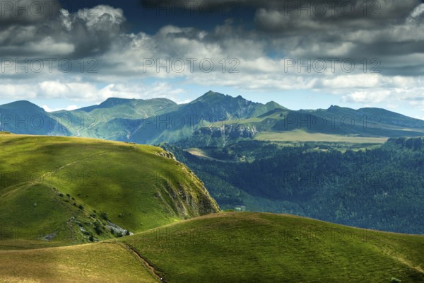 Sancy Massif. Auvergne volcanoes natural park. Puy-de-Dome department. Auvergne-Rhone-Alpes. France
