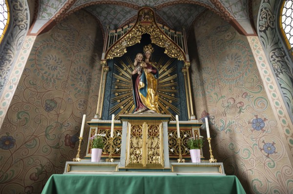 Interior photograph of the chancel, Liebfrauenkapelle, Rapperswil-Jona, Canton St. Gallen, SG, Switzerland, Europe