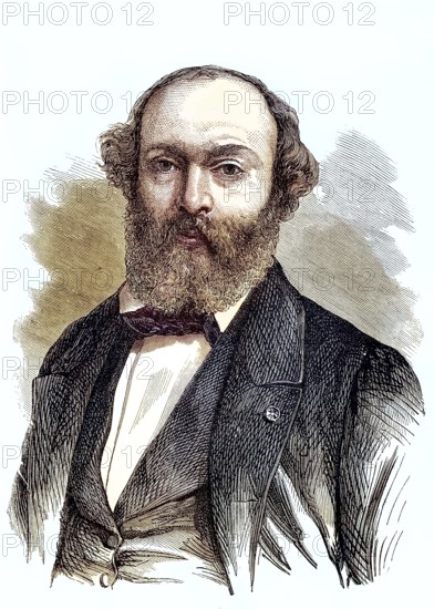 Etienne Pierre Theodore Rousseau, 15 April 1812, 22 December 1867, was a French landscape painter and brother of the lesser known painter Philippe Rousseau. He was the founder of the Barbizon School, Historic, digitally restored reproduction of a 19th century original