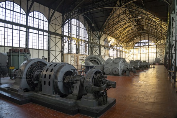 Machine hall of the disused coal mine and museum Zeche Zollern in Dortmund, part of the Route of Industrial Heritage in the Ruhr region, North Rhine-Westphalia, Germany, Europe