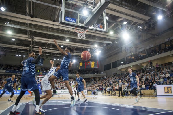 16.03.2024, easy Credit BBL, German Basketball League, Matchday 24) : Game scene MLP Academics Heidelberg against Rostock Seawolves (final score 88:86)