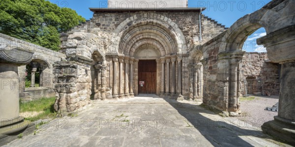 The Romanesque monastery church of the former Bürgel monastery in the district of Thalbürgel, Thuringia, Germany, Europe