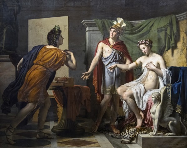 Alexanders generosity, Alexanders generosity by Jérome-Martin Langlois, Alexander the Great, Painting from 1819, Historic, digitally restored reproduction of a 19th century original, exact date unknown