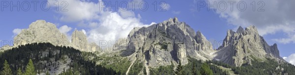 The mountain range Gruppo dei Cadini di Misurina in the Dolomites, Italy, Europe