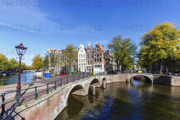 Canals and bridges Building on the Keizersgracht in the city of Amsterdam, Netherlands