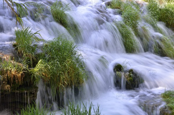 Skradinski buk waterfalls, detail view, Krka National Park, Šibenik-Knin County, Dalmatia, Croatia, Europe