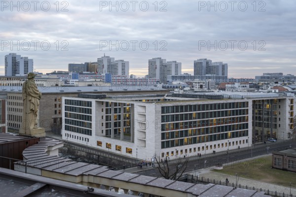 City view, Federal Foreign Office, view from the roof terrace of the Humboldt Forum, Mitte, Berlin, Germany, Europe