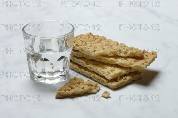 Crispbread and glass of water