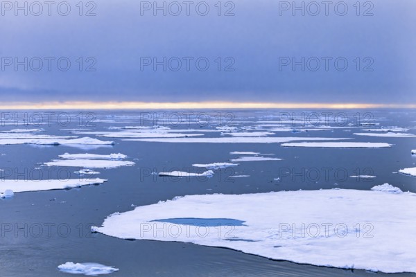Ice sheet in the polar sea in Arctic ocean, Svalbard, Norway, Europe