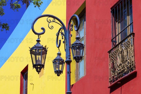 Argentina, colorful buildings of El Caminito, a popular tourist destination in Buenos Aires, South America