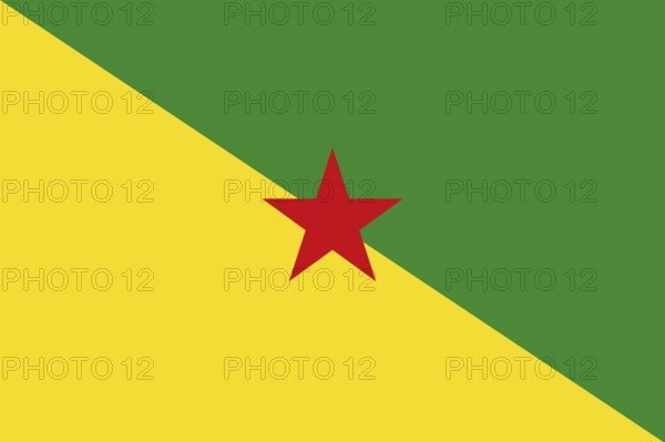 Flag of French Guiana, Vector illustration
