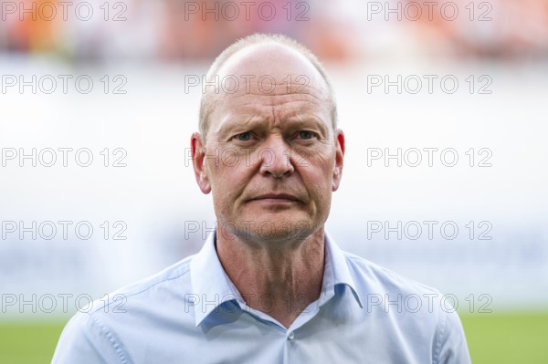 LUBIN, POLAND - AUGUST 17, 2024: Football match Polish PKO Ekstraklasa between KGHM Zaglebie Lubin vs Lech Poznan. Niels Frederiksen head coach of Lech.