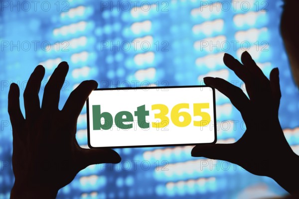 April 13, 2024, Brazil. In this photo illustration, the Bet365 logo is displayed on a smartphone screen