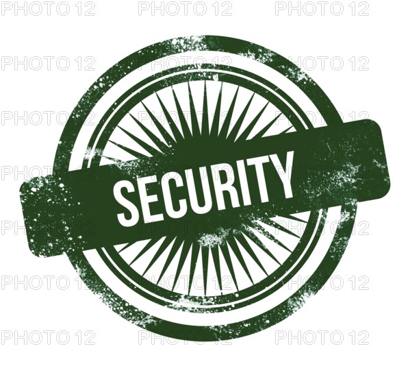 Security, green grunge stamp