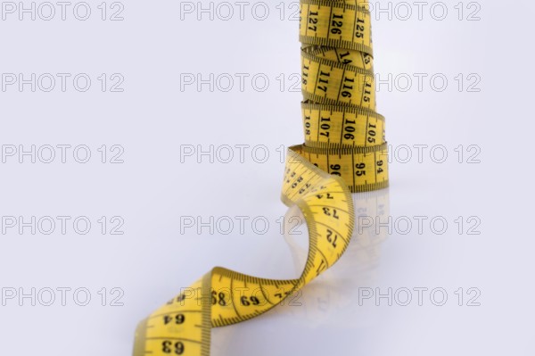 Measuring tape on a white background