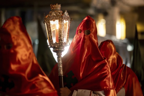 Traditional Spanish Holy Week procession. High quality 4k footage