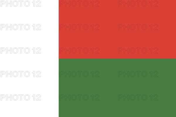 Flag of Madagascar, Vector illustration