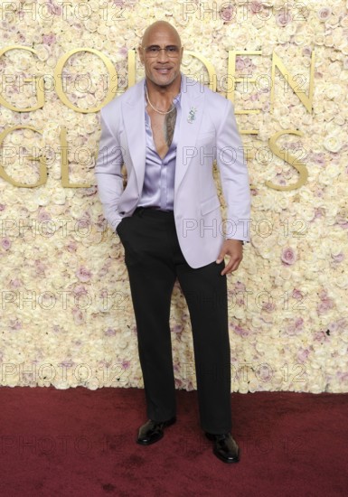 Dwayne Johnson at the 82nd Annual Golden Globe Awards held at the Beverly Hilton Hotel in Beverly Hills, USA on January 5, 2025. Beverly Hills, California, USA, North America