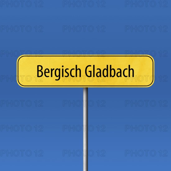 Bergisch Gladbach, town entrance sign, town sign