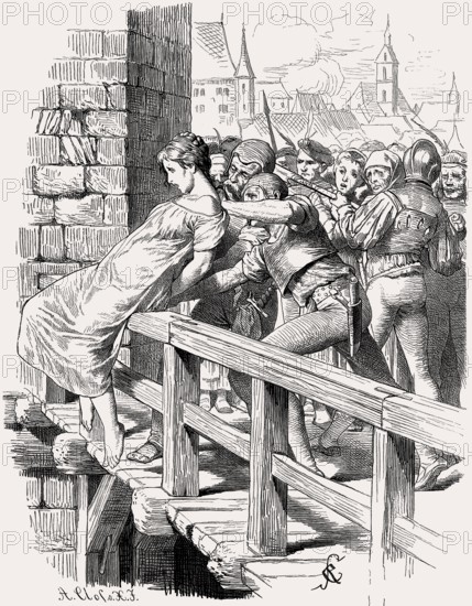 Lynch law of a infanticide, Middle Ages