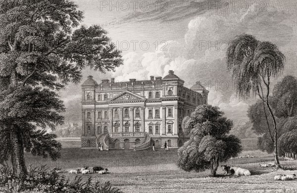 Duff House, Banff, Aberdeenshire, Scotland, 19th century, from Modern Athens by Th. H. Shepherd