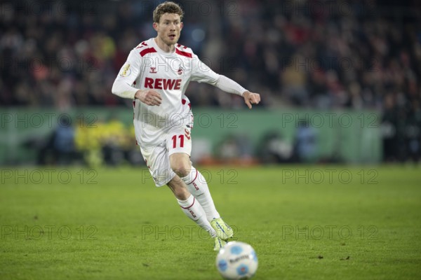 BEAUTIFUL SPORTS/ (DFL/DFB REGULATIONS PROHIBIT ANY USE OF PHOTOGRAPHS AS IMAGE SEQUENCES AND/OR QUASI-VIDEO) Cologne, RheinEnergieStadion, North Rhine-Westphalia, Florian Kainz (1.FC Köln, Midfield, #11), DFB-Pokal 1.FC Köln, Hertha BSC on 04.12.2024 at RheinEnergieStadion in Cologne Germany