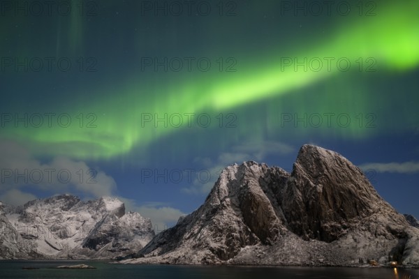 Northern Lights (Aurora borealis), Aurora Borealis, Norway, Lofoten, Europe