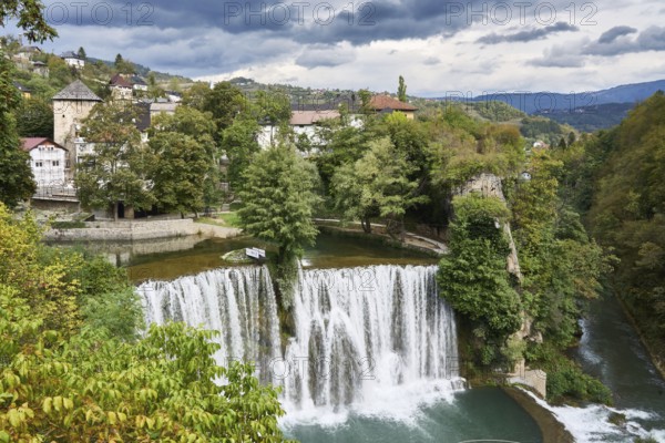 Pliva Waterfall, Jajce, Central Bosnia Canton, Bosnia and Herzegovina, Europe