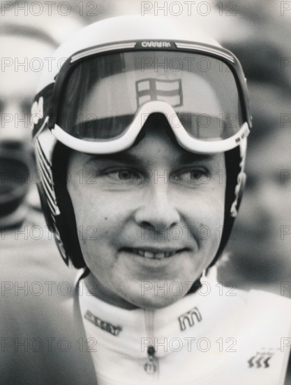 World Cup, Ski jumping, Ski jumper, Matti Nykänen (FIN), portrait, at a ski jumping competition, 1989, Germany, Europe