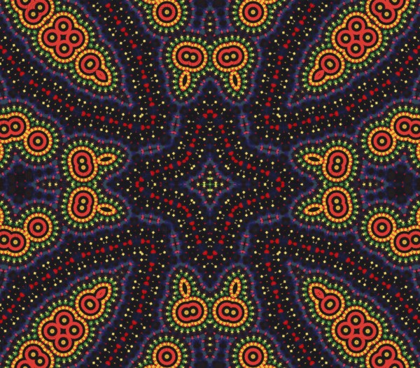 Black background with bright color pattern