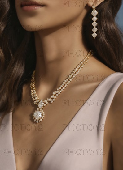 Diamond jewelry luxury and fashion jewelry. ai generative, AI generated