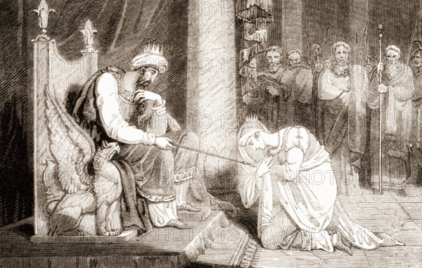 Esther before Ahasuerus, Book of Esther, Old Testament, Hebrew Tanakh