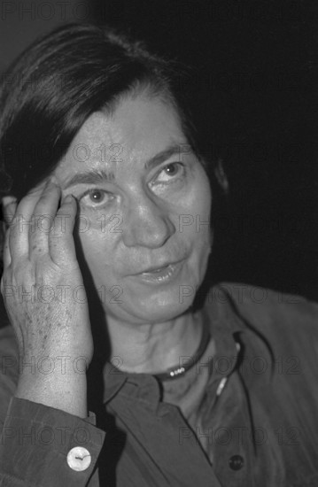 Germany, Berlin, 14 March 1991, Christa Wolf, at an event organised by the TAZ and die andere, investigative commission on the Stasi past, at the Wabe in Thälmannpark, Europe