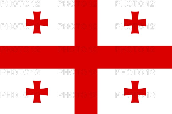Flag of Georgia, Vector illustration