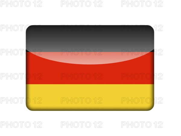 The German flag in the form of a glossy icon