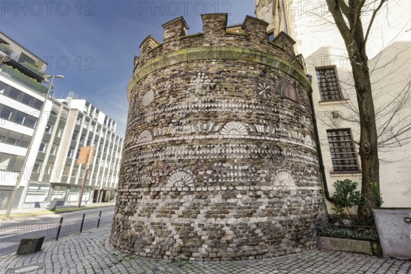 The almost 2000-year-old Roman tower decorated with mosaics in Cologne's historic city centre