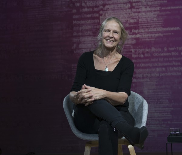 FRANKFURT AM MAIN, Germany, October 21 2023: Cornelia Funke (*1958, German author) at the 75th Frankfurt Book Fair, Europe