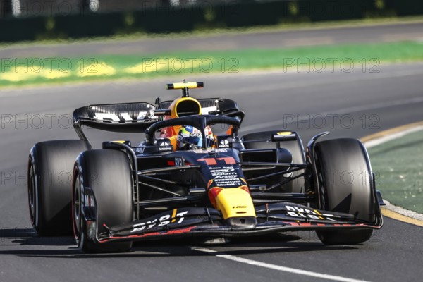 MELBOURNE, AUSTRALIA, APRIL 2: Sergio Perez of Mexico drives the Oracle Red Bull Racing RB19 on race day during the 2023 Australian Grand Prix at Albert Park on April 2, 2023 in Melbourne, Australia, Oceania