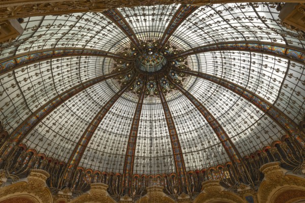 Dome, Art Nouveau, Galeries Lafayette department stores', Paris, Île-de-France, France, Europe