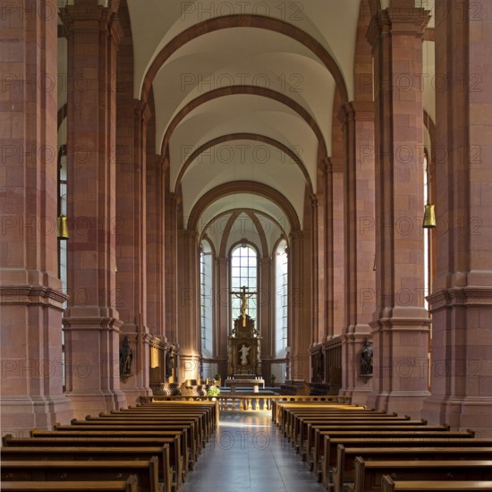 Himmerod Abbey, interior of the abbey church, Cistercian abbey, municipality of Grosslittgen, Eifel, Rhineland-Palatinate, Germany, Europe