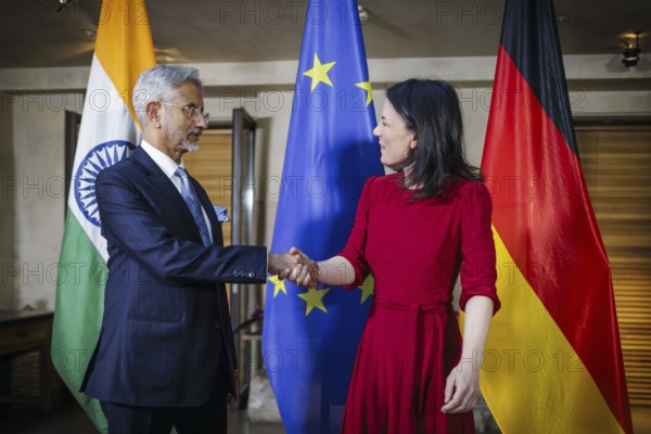60th Munich Security Conference. Annalena Bärbock (Alliance 90/The Greens), Federal Foreign Minister, meets the Foreign Minister of India, Subrahmanyam Jaishankar. Munich, 16.02.2024. Photographed on behalf of the Federal Foreign Office