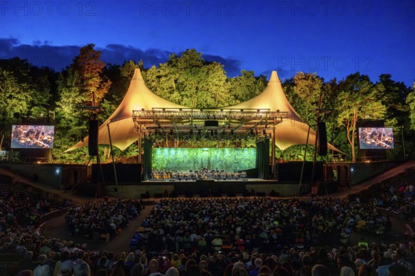 West-Eastern Divan Orchestra with conductor Daniel Barenboim live at the Berlin Waldbühne on 09.08.2024